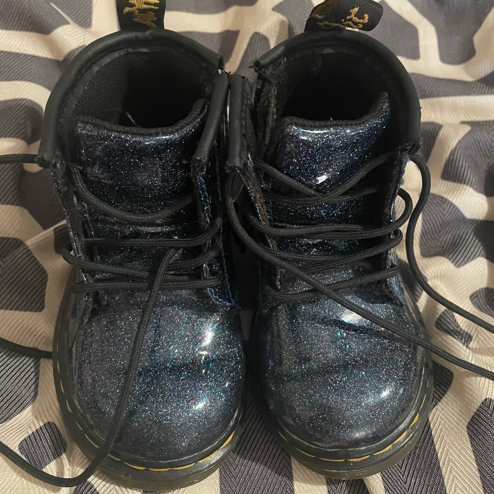 GREAT condition - Blue Sparkly Dr. Martens - Size 6